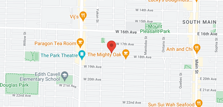 map of 317/319 W 18TH AVENUE